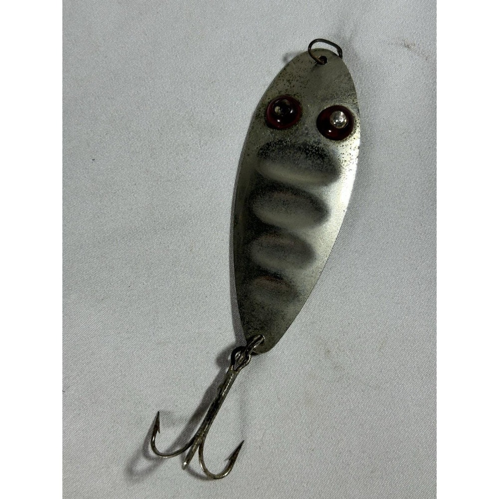 Vintage Paul Bunyan 3" Red Eye Ruby Spoon Fishing Lure Collectible Fish